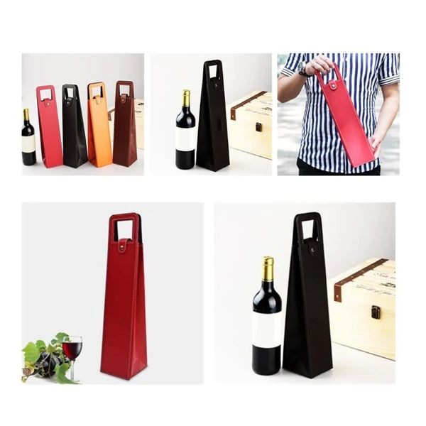 High Quality Leather Durable Portable Wine Bottle Carrier