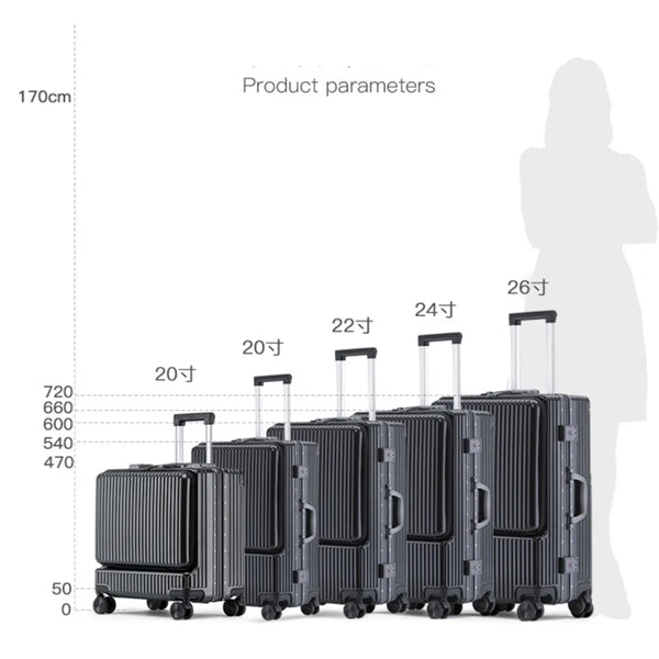 20 inch USB TSA Lock Travel Trolley PP Luggages