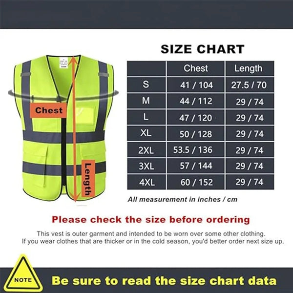 High-visibility Reflective Safety Vest With Pockets