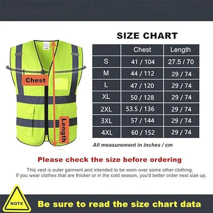 High-visibility Reflective Safety Vest With Pockets