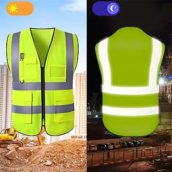 High-visibility Reflective Safety Vest With Pockets