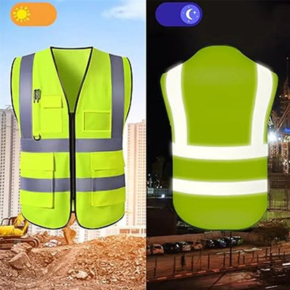 High-visibility Reflective Safety Vest With Pockets