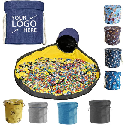 Foldable Quickly Clean Up Toy Drawstring Storage Bag