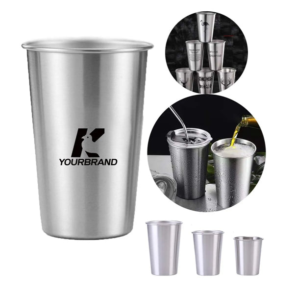 16oz Unbreakable Stackable Stainless Steel Drinking Cup