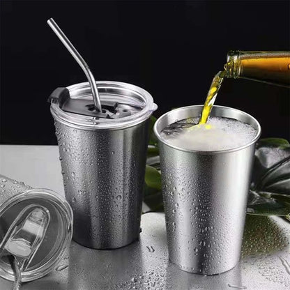 16oz Unbreakable Stackable Stainless Steel Drinking Cup