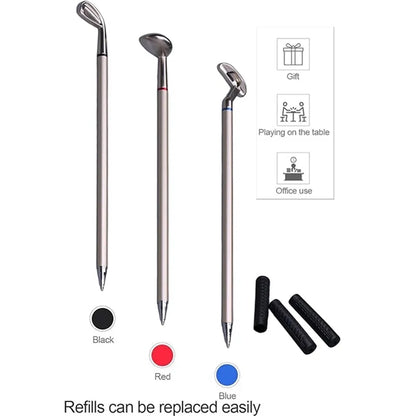 Mini Desktop Golf Ball Pen Gift Set
