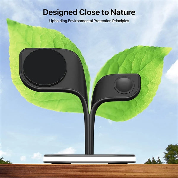 Magnetic 3 in 1 Wireless Charging Station w/ Night Light