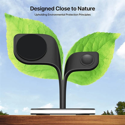 Magnetic 3 in 1 Wireless Charging Station w/ Night Light