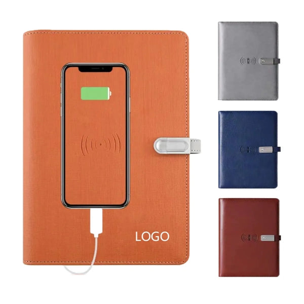 Wireless Charging Notebook With Power Bank & U disk