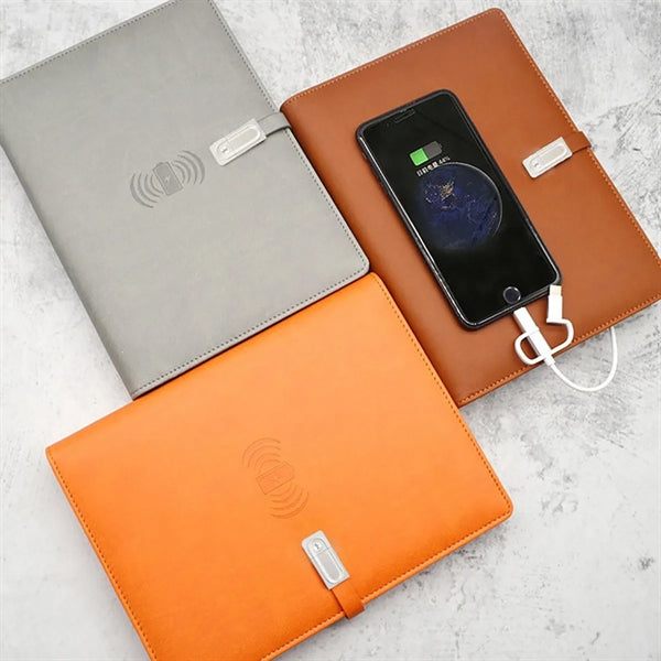 Wireless Charging Notebook With Power Bank & U disk