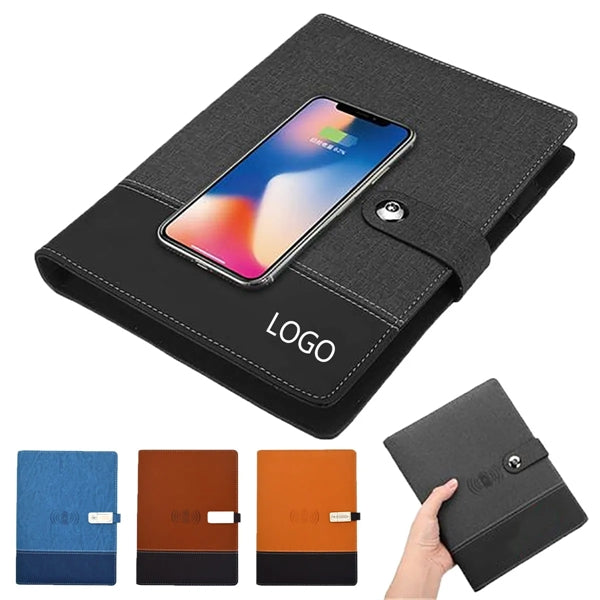 Qi Wireless Charging Notebook With Power Bank