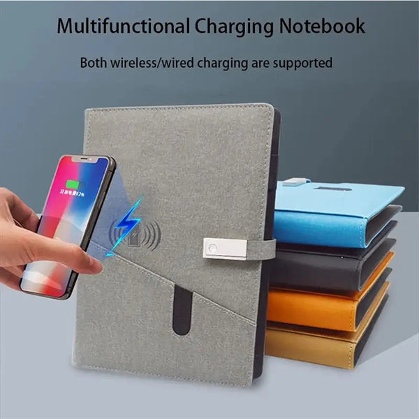 Wireless Charging Notebook With Power Bank & U disk