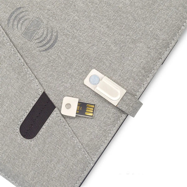 Wireless Charging Notebook With Power Bank & U disk