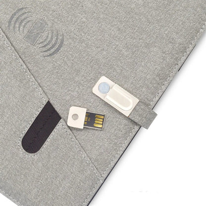 Wireless Charging Notebook With Power Bank & U disk