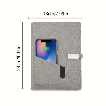 Wireless Charging Notebook With Power Bank & U disk