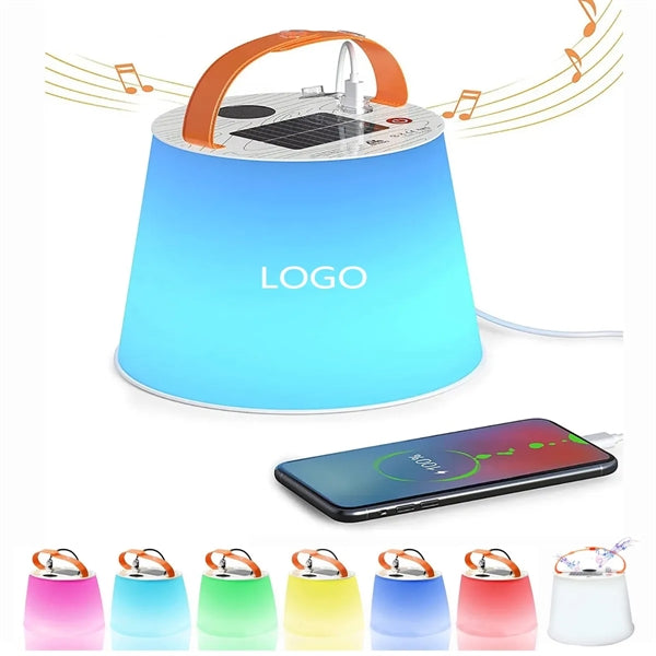 Solar Inflatable Camping Lantern With Bluetooth Speaker