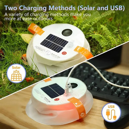 Solar Inflatable Camping Lantern With Bluetooth Speaker