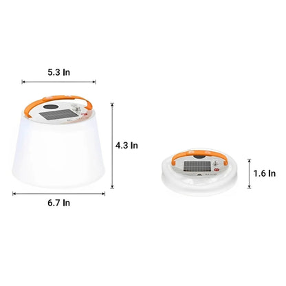 Solar Inflatable Camping Lantern With Bluetooth Speaker