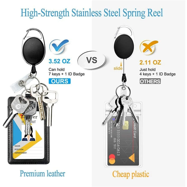 Retractable ID Badge Holder With Lanyards