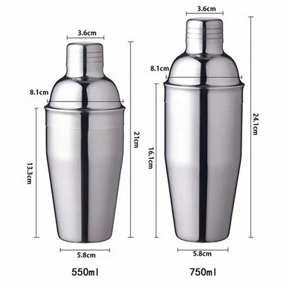 5 PCS Cocktail Shaker Set Stainless Steel