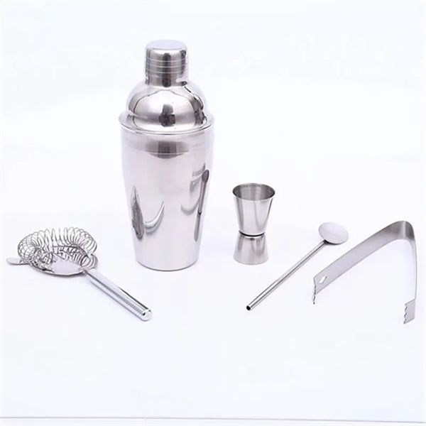 5 PCS Cocktail Shaker Set Stainless Steel