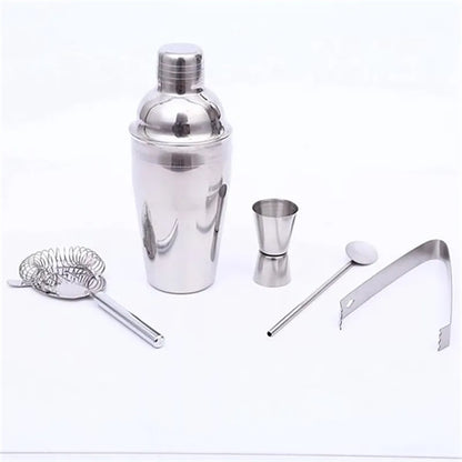 5 PCS Cocktail Shaker Set Stainless Steel