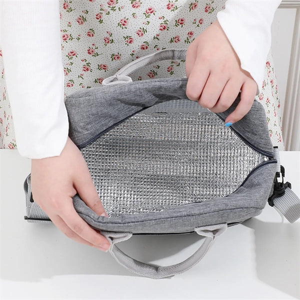 Portable Lunch Box Tote Bag with Shoulder Strap