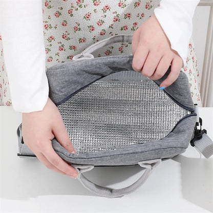 Portable Lunch Box Tote Bag with Shoulder Strap