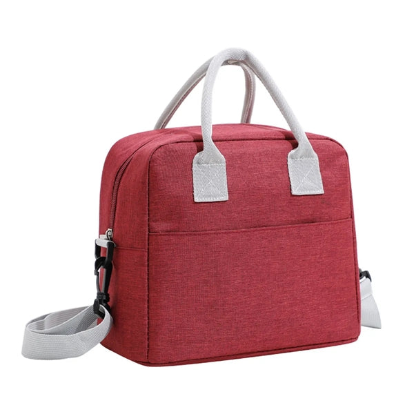 Portable Lunch Box Tote Bag with Shoulder Strap