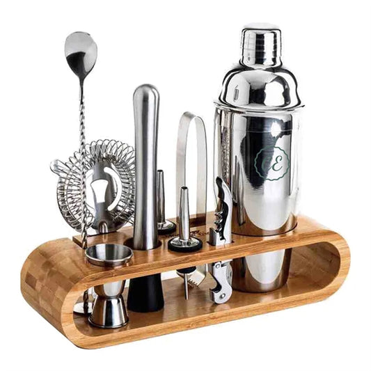 Cocktail Shaker Set Bartender Kit with Stand