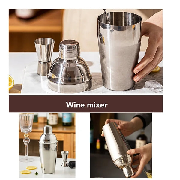 Cocktail Shaker Set Bartender Kit with Stand