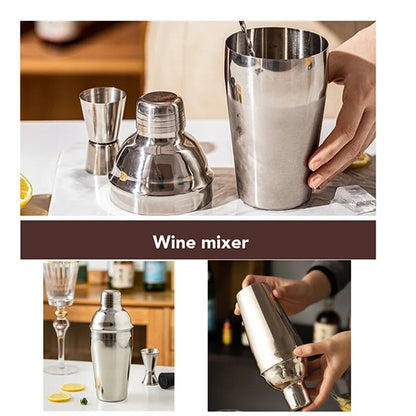 Cocktail Shaker Set Bartender Kit with Stand