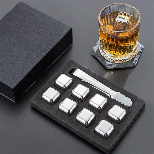 8 Pack Stainless Steel Whiskey Chilling Rocks
