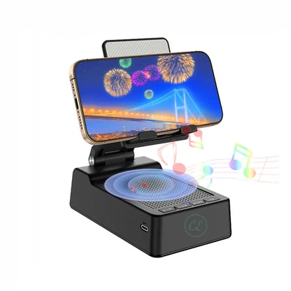 Cell Phone Stand with Wireless Bluetooth Speaker