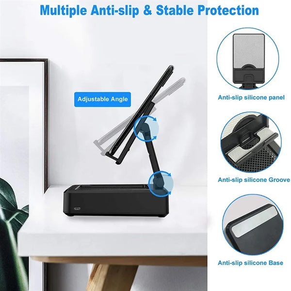 Cell Phone Stand with Wireless Bluetooth Speaker