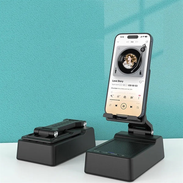 Cell Phone Stand with Wireless Bluetooth Speaker