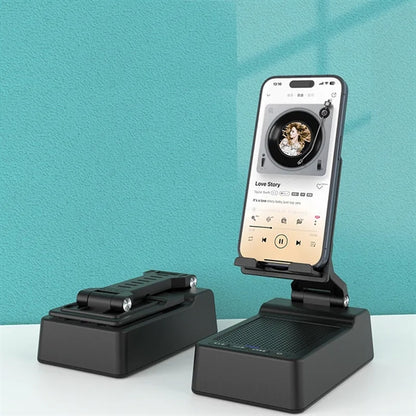 Cell Phone Stand with Wireless Bluetooth Speaker