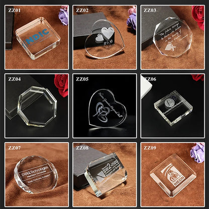 Customizable Size Shape Crystal Glass Paperweight