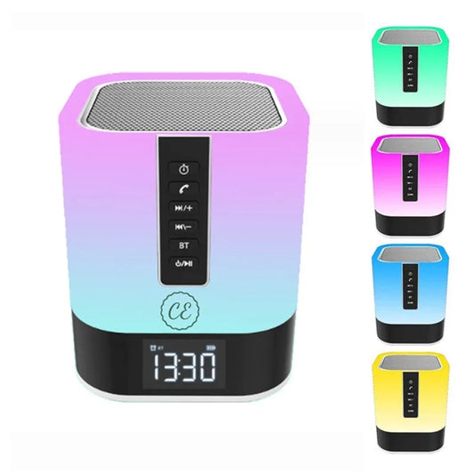 Night Lights Bluetooth Speaker with Alarm Clock