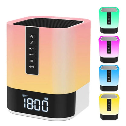 Night Lights Bluetooth Speaker with Alarm Clock