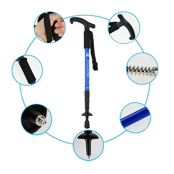 Walking Trekking Hiking Poles Anti Telescopic Collapsible