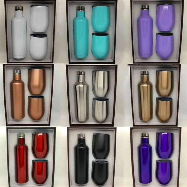 Stainless Steel Tumblers 12 oz - Insulated Wine Bottle