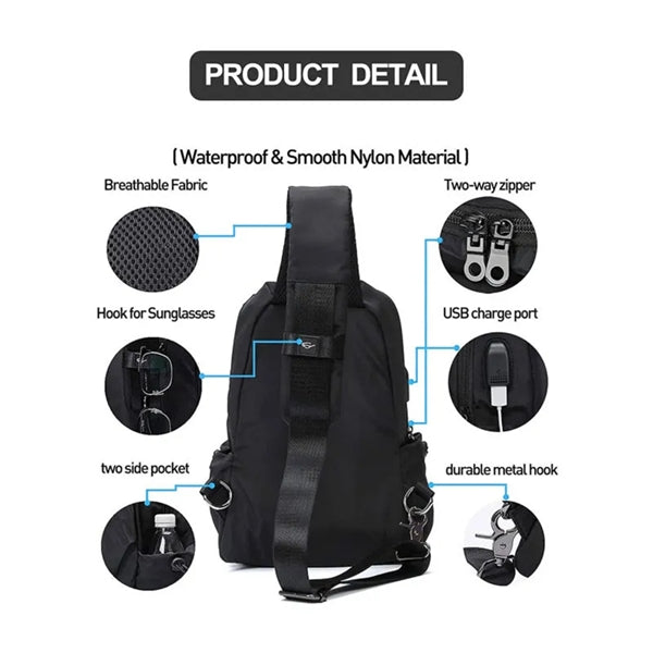 Small Sling Crossbody Backpack Shoulder Bag