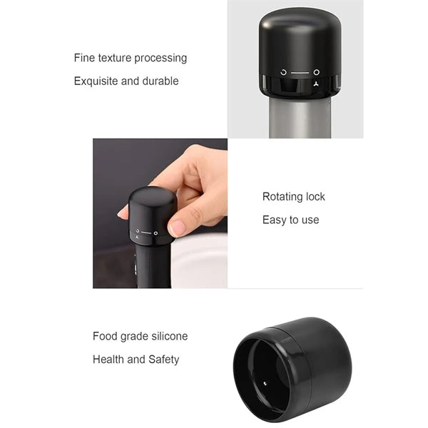 Wine Stopper With Silicone Toppers