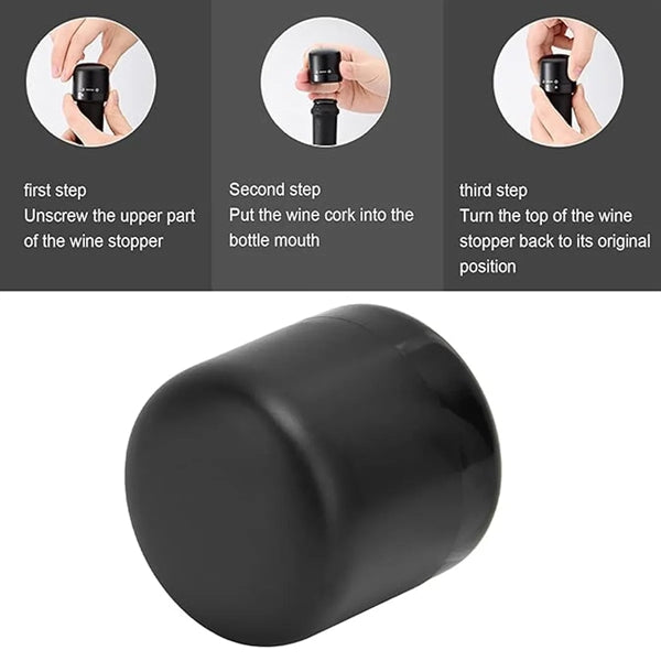 Wine Stopper With Silicone Toppers