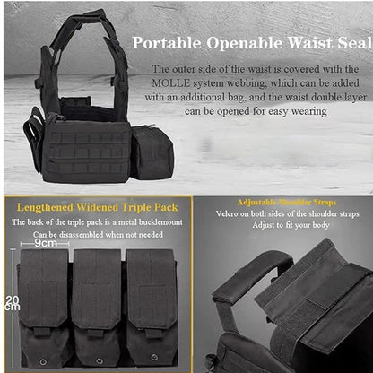 Tactical Men Adjustable Airsoft Vest