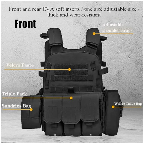 Tactical Men Adjustable Airsoft Vest