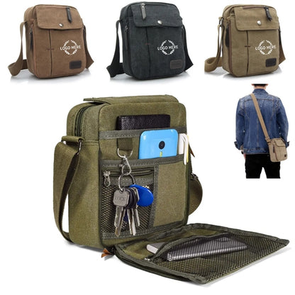 Men's Canvas Small Messenger Bag