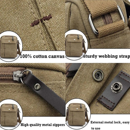 Men's Canvas Small Messenger Bag