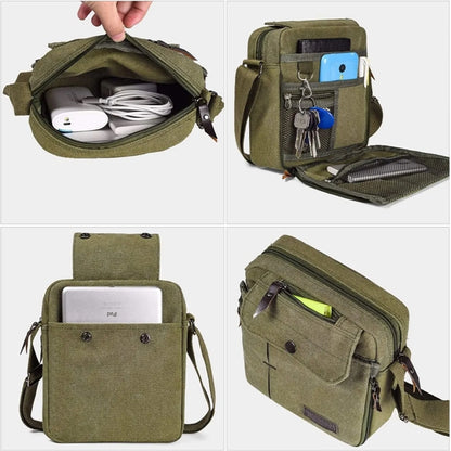 Men's Canvas Small Messenger Bag